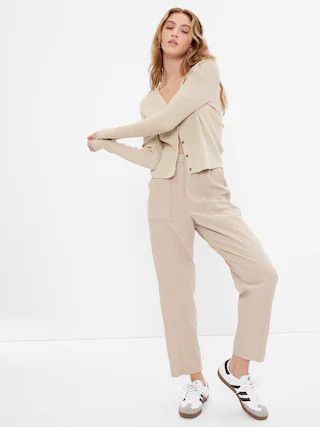 TENCEL&#x26;#153 Lyocell High Rise Pull-On Pants with Washwell | Gap (US)