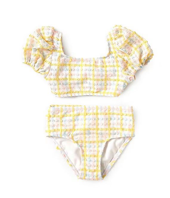 Little Girls 2T-6X Cap Sleeve Bralette Two-Piece Swimsuit | Dillard's