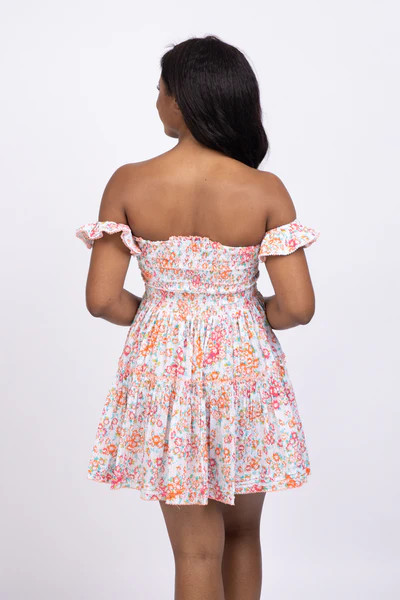 Poupette St Barth Mini Dress Aurora Pink Aquarelle | CoatTails LLC