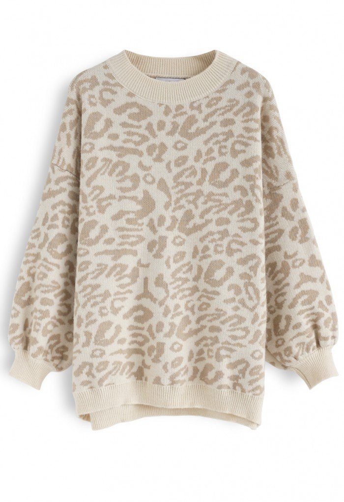 It's the Good Life Leopard Oversize Sweater | Chicwish