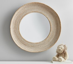 Quinn Natural  Round Mirror (29") | Pottery Barn Kids
