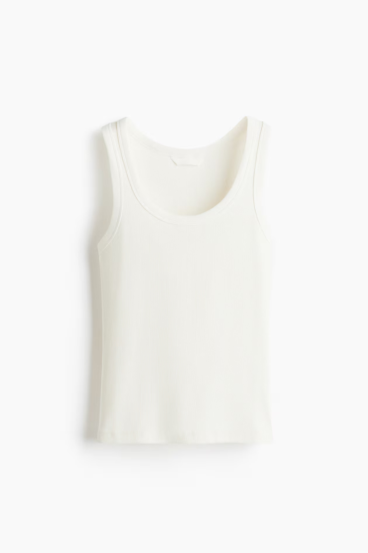 Geripptes Tanktop - Weiß - Ladies | H&M AT | H&M (DE, AT, CH, NL, FI)