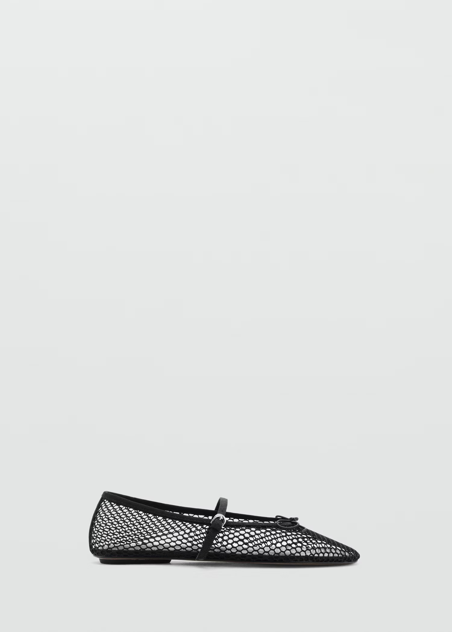Mesh ballet flats with buckle strap - Women | MANGO USA | Mango (US/MX/AU)