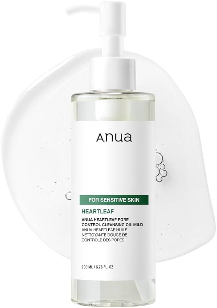 ANUA Heartleaf Pore Cleansing Oil MILD, Sensitive Skin Face Wash, Oil Cleanser for Face, Makeup B... | Amazon (US)