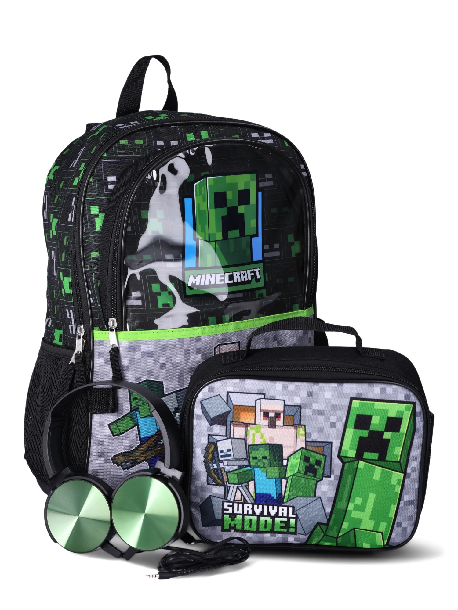 Minecraft Boys’ Laptop Backpack Set, 3-Piece - Green | Walmart (US)