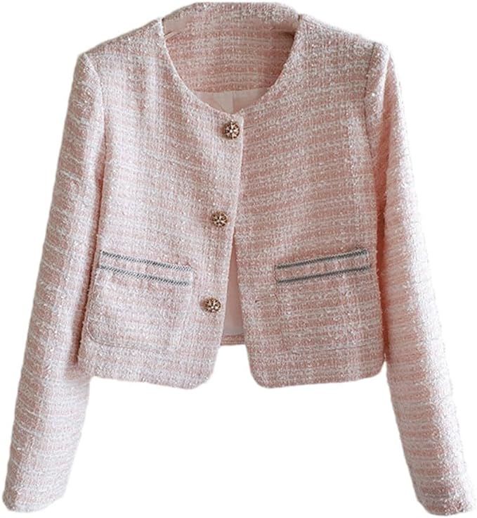 Women's Fashion Tweed Coat Women's Jacket | Amazon (US)