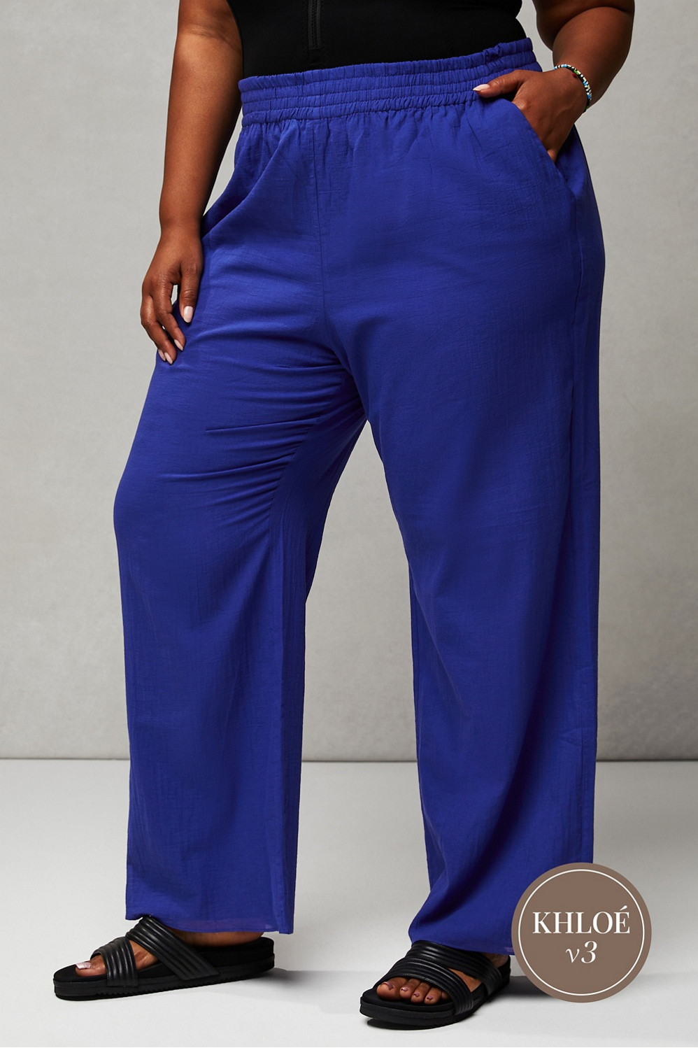 Cotton Voile Wide Leg Pant | Fabletics - North America