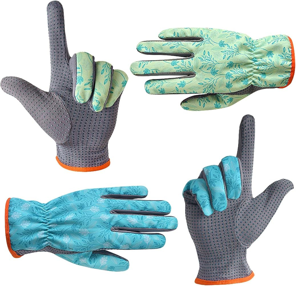 2 Pcs Garden Gloves, PVC Dots Working Gardening Gloves for Unix | Amazon (US)