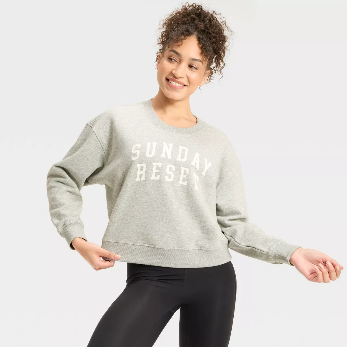 Women's French Terry Crewneck Sweatshirt - All In Motion | Target