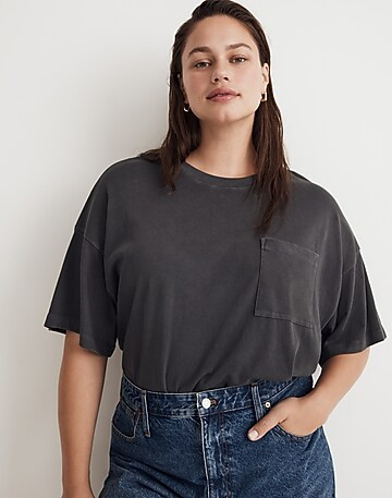 Garment-Dyed Oversized Pocket Tee | Madewell