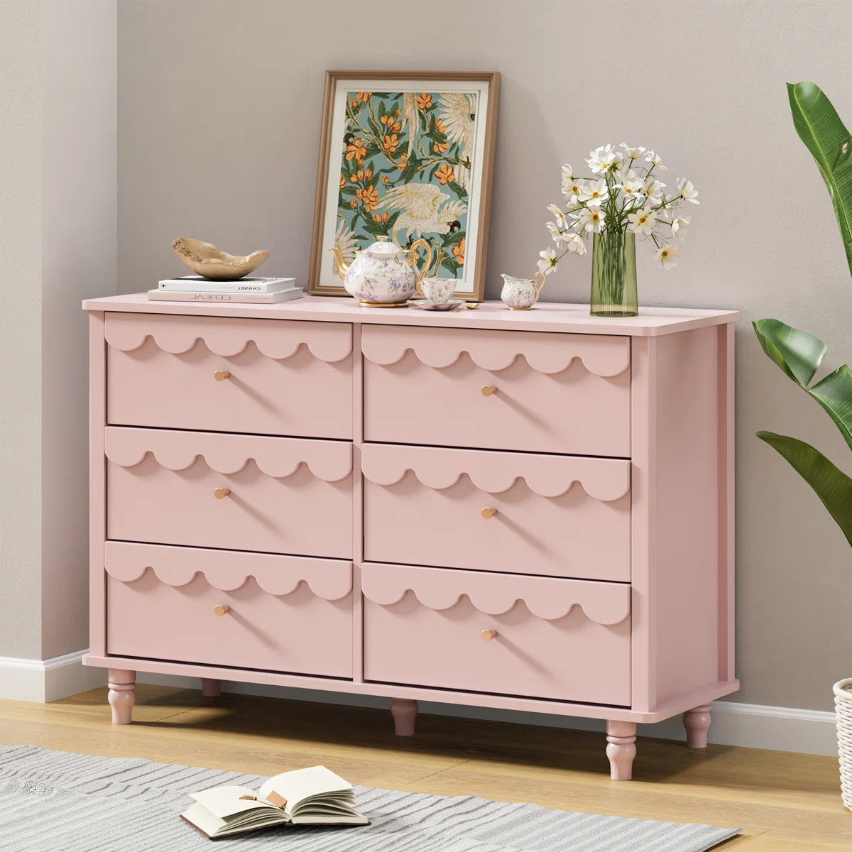 Dorlan 6 Drawer 43.1" W Laced Dresser | Wayfair North America