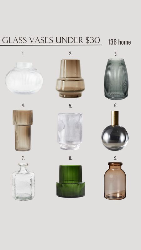 Glass Vases Under $30 #glassvase #vase #moderndecor #interiordesign #interiordecor #homedecor #homedesign #homedecorfinds #moodboard 

#LTKhome #LTKfindsunder50 #LTKstyletip