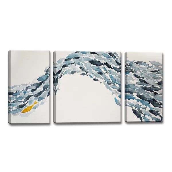 'Goldfish' Wrapped Print Multi-Piece Image on Canvas | Wayfair North America