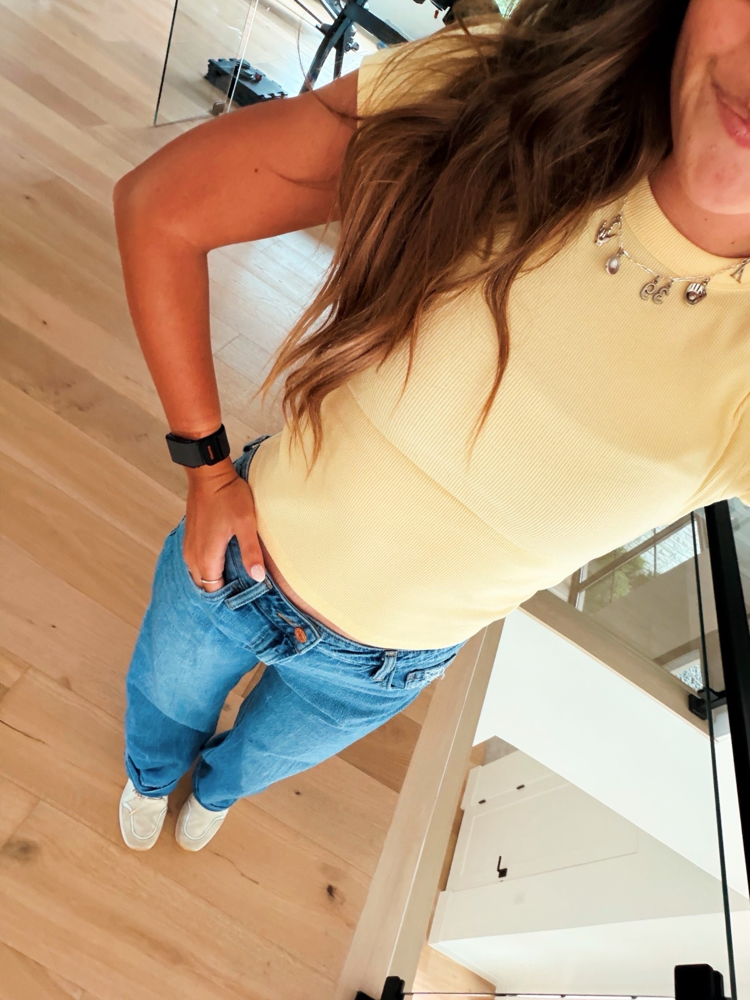 My favorite pair of jeans with an ankle cuff and my favorite go to casual T-shirt! ￼

#LTKgrwm #LTKSaleAlert #LTKdayinmylife
