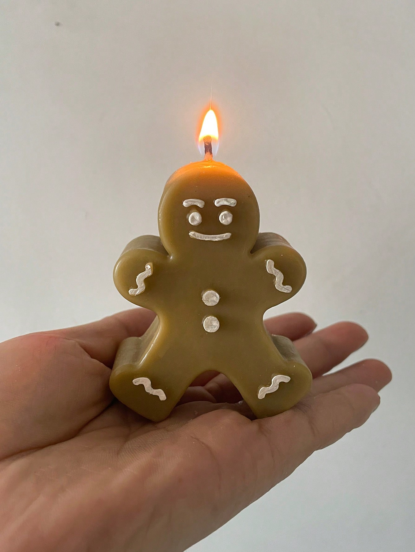 1 Box/1pc Gingerbread Man Shaped Soy Wax Aromatherapy Candle (Wooden Base Not Included), Christma... | SHEIN