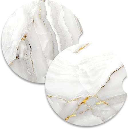 Nipichsha Car Coaster for Cup Holders, 2 Pack Absorbent Ceramic Car Cup Holder Coaster for Drinks... | Amazon (US)