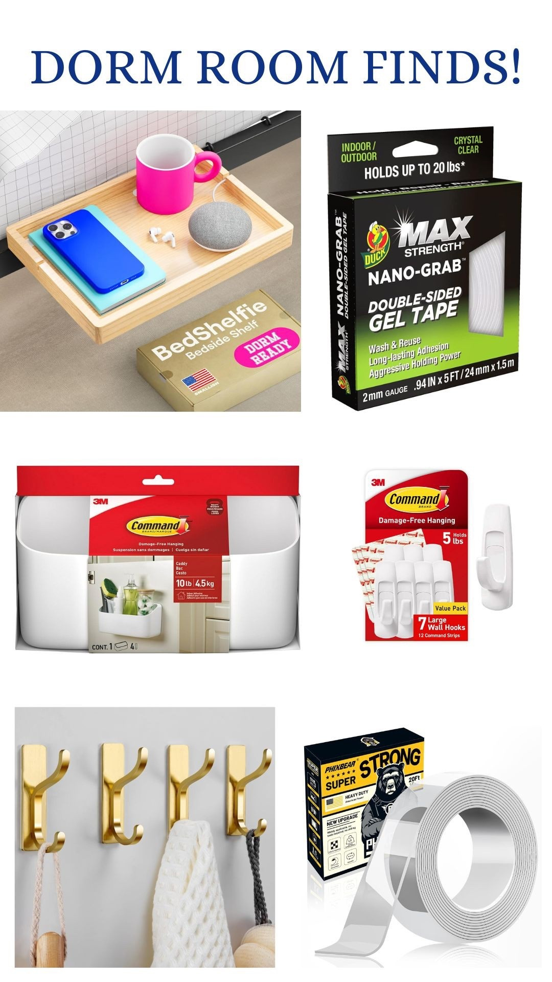 🤩Dorm room finds post 5/10! Cement or other types of walls can make it hard to adhere what you need! Here are some tried and true must-have products!

#LTKHome #LTKFindsUnder100 #LTKFindsUnder50