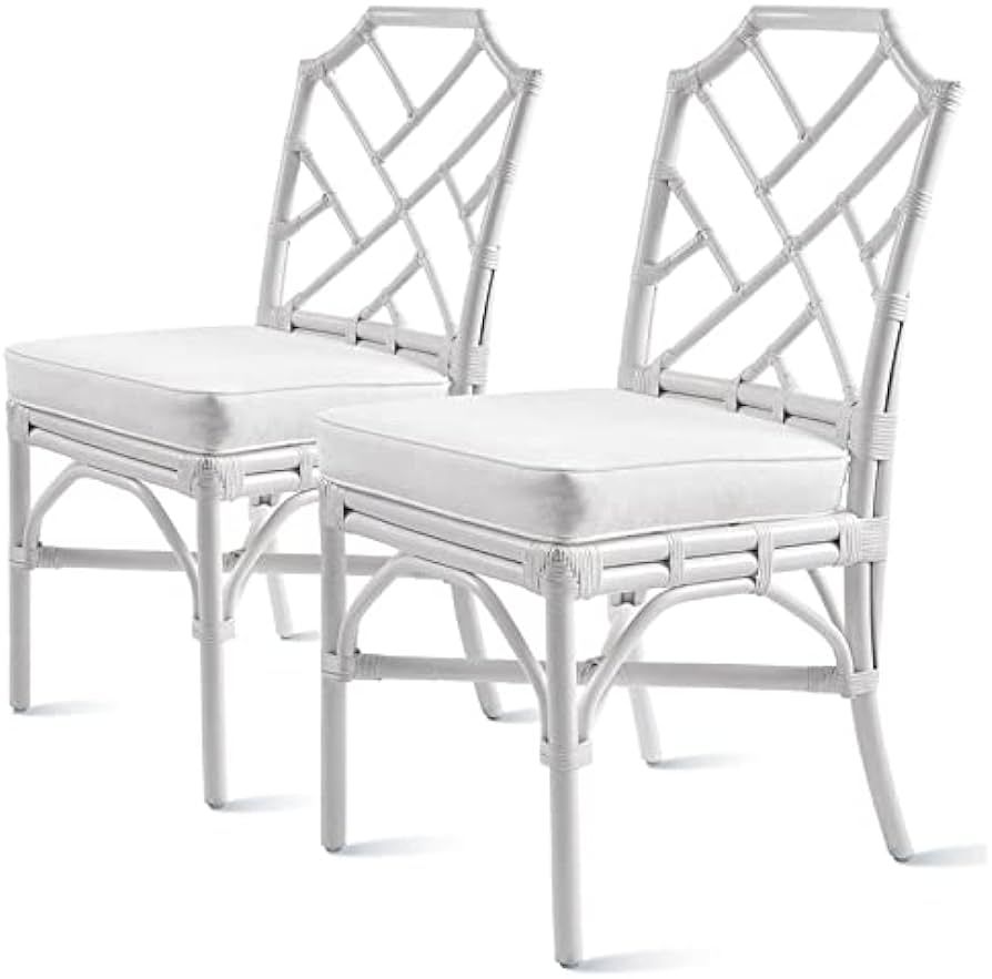 npd furniture and more Kara Rattan, Set of 2 Dining Chairs, Off-White | Amazon (US)