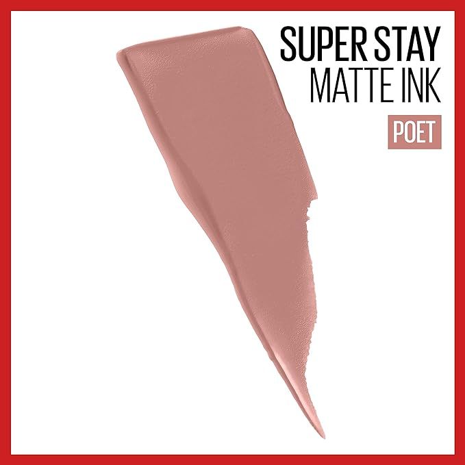 Maybelline SuperStay Matte Ink Un-nude Liquid Lipstick, Poet, 0.17 Fl Oz, Pack of 1 | Amazon (US)