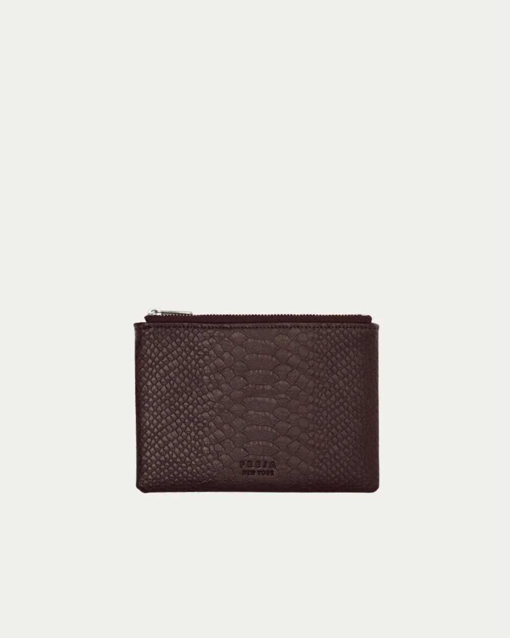 Zip Pouch Berry Croc | Freja New York