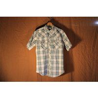Vintage Medium Men's Wrangler Short Sleeve Plaid Shirt Snap Button Cowboy Western Style #020 | Etsy (US)