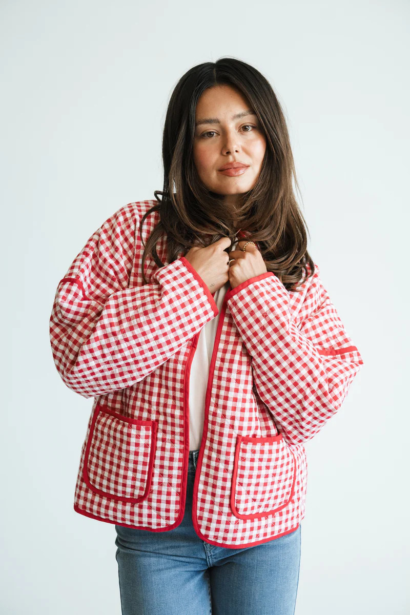 Annie Gingham Jacket | Carly Jean Los Angeles