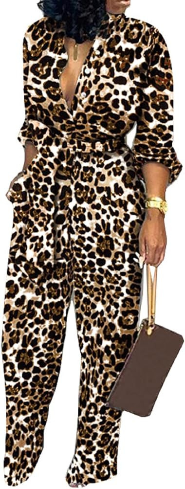 SxClub Jumpsuits for Women Formal Sexy Elegant Long Straight Pants Busineess Party Jumpsuit with ... | Amazon (US)