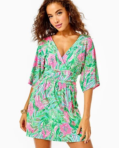 Women's Parigi Skort Romper in Blue Size Small, Coming In Hot - Lilly Pulitzer | Lilly Pulitzer