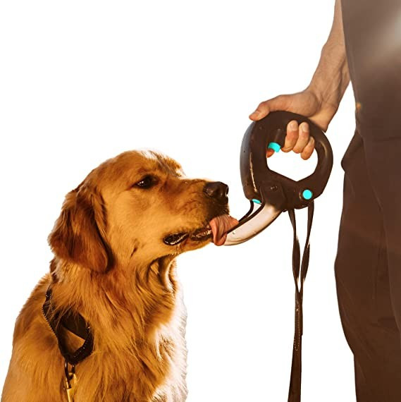 Spleash 2-in-1 Portable Dog Water Bottle Dispenser & Leash Attachment Accessory for Walking - Clu... | Amazon (US)