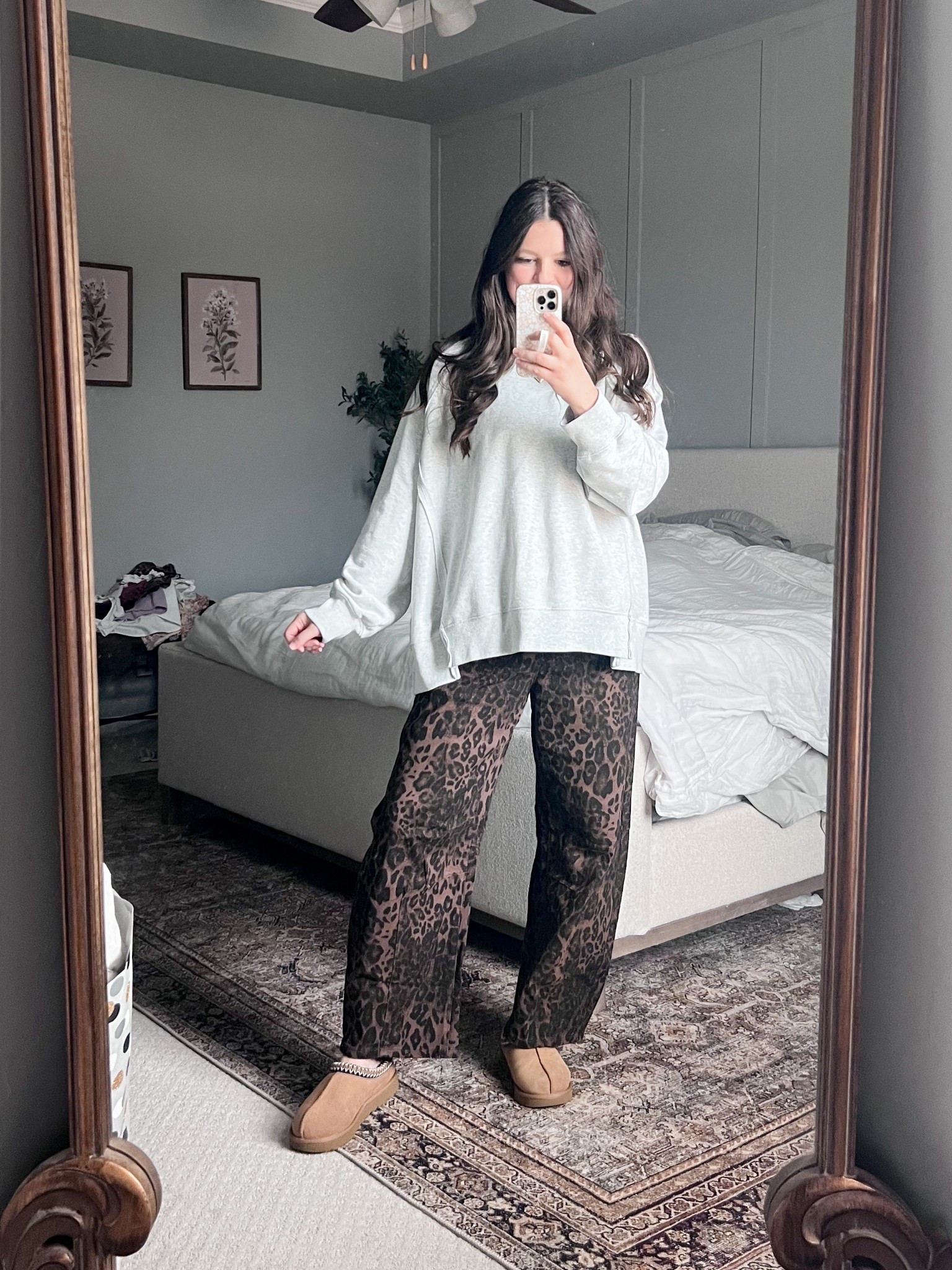 Love the looo for lounging, running errands, mom-ing, everyday style. The cutest and comfiest leopard barrel jeans! They don’t even feel like jeans. They have an elastic waist so stretchy and comfy. Flattering fit! Cut off at ankle. I’m wearing size medium, TTS. If between sizes, size up. 

mom outfit / barrel jeans / leopard print / leopard barrel jeans / leopard jeans / leopard pants / Amazon jeans / Amazon fashion / Amazon style / everday outfit / everyday style / comfy mom outfit / school drop off / lounge outfit 

#LTKmomlife #LTKootd