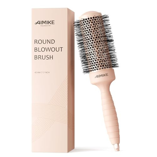 AIMIKE Round Brush for Blow Out, Medium Round Hair Brush w/Nano Ion Thermal Ceramic Tech, Professional RoundBrush for Blow Drying & Styling, Maximum Volume and Shine, Barrel 1.7 inch | Amazon (US)