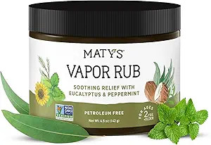 Matys Vapor Rub for Adults & Kids 2 Years Old +, Non-GMO Herbal Chest Rub to Clear Stuffy Noses, ... | Amazon (US)