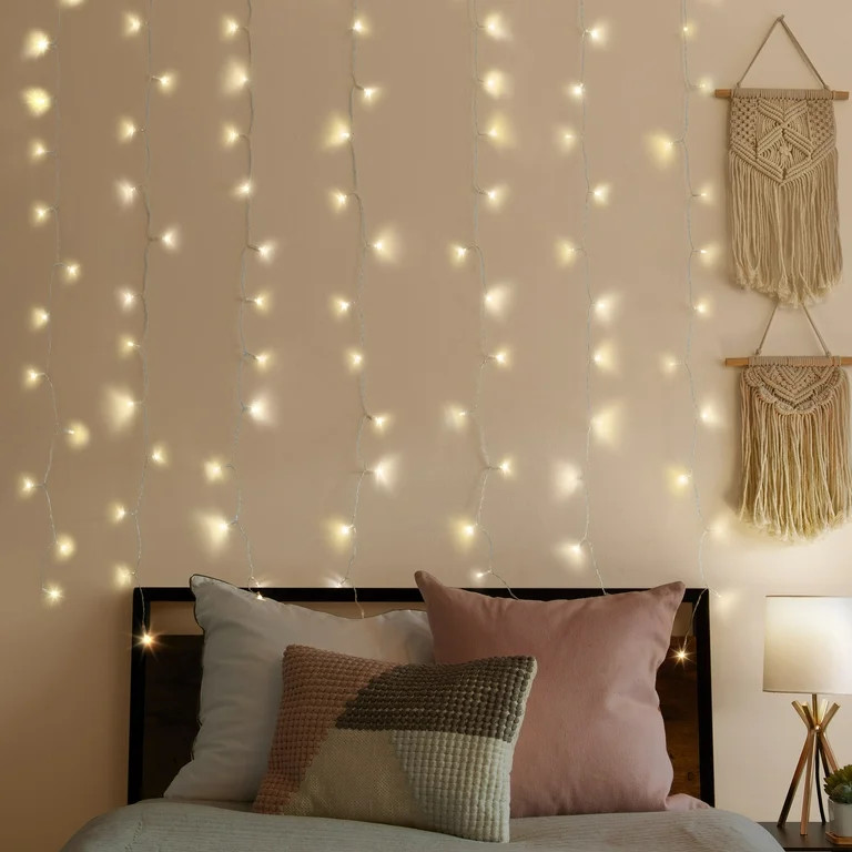 Merkury Innovations Indoor Curtain Lights, Warm White LEDs, 3 Flashing Modes, Remote Control, USB... | Walmart (US)