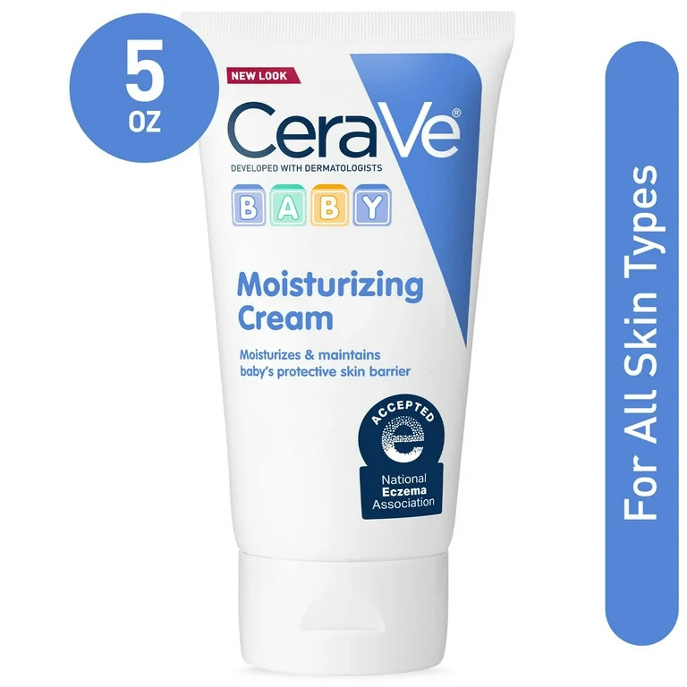 CeraVe Baby Moisturizing Cream with Ceramides for Baby Skin, 5 oz, All Skin Types | Walmart (US)