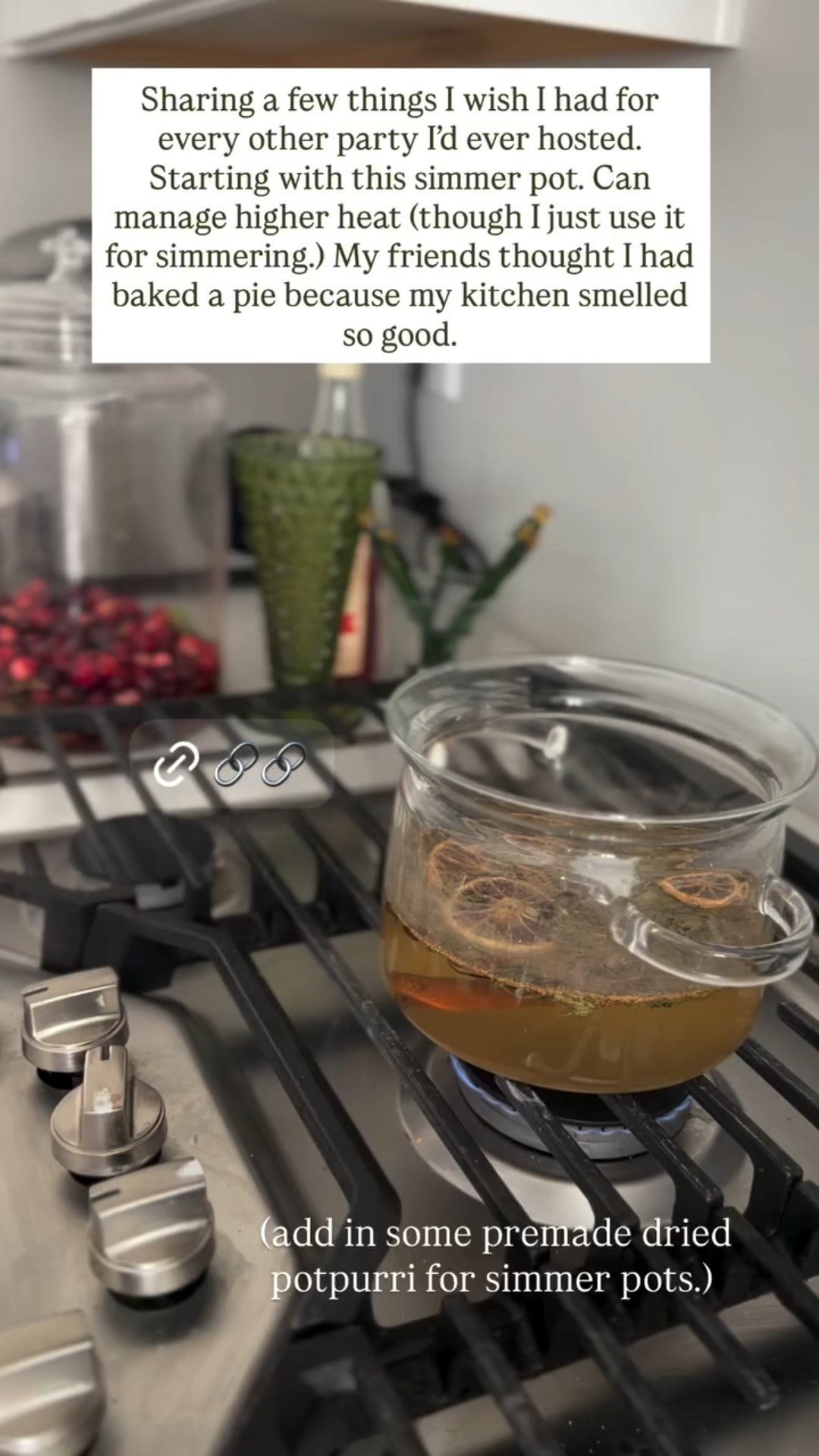 (add in some premade dried potpurri for simmer pots.) Sharing a few things I wish I had for every other party I’d ever hosted. Starting with this simmer pot. Can manage higher heat (though I just use it for simmering.) My friends thought I had baked a pie because my kitchen smelled so good.

#LTKHome #LTKGiftGuide #LTKfoodie