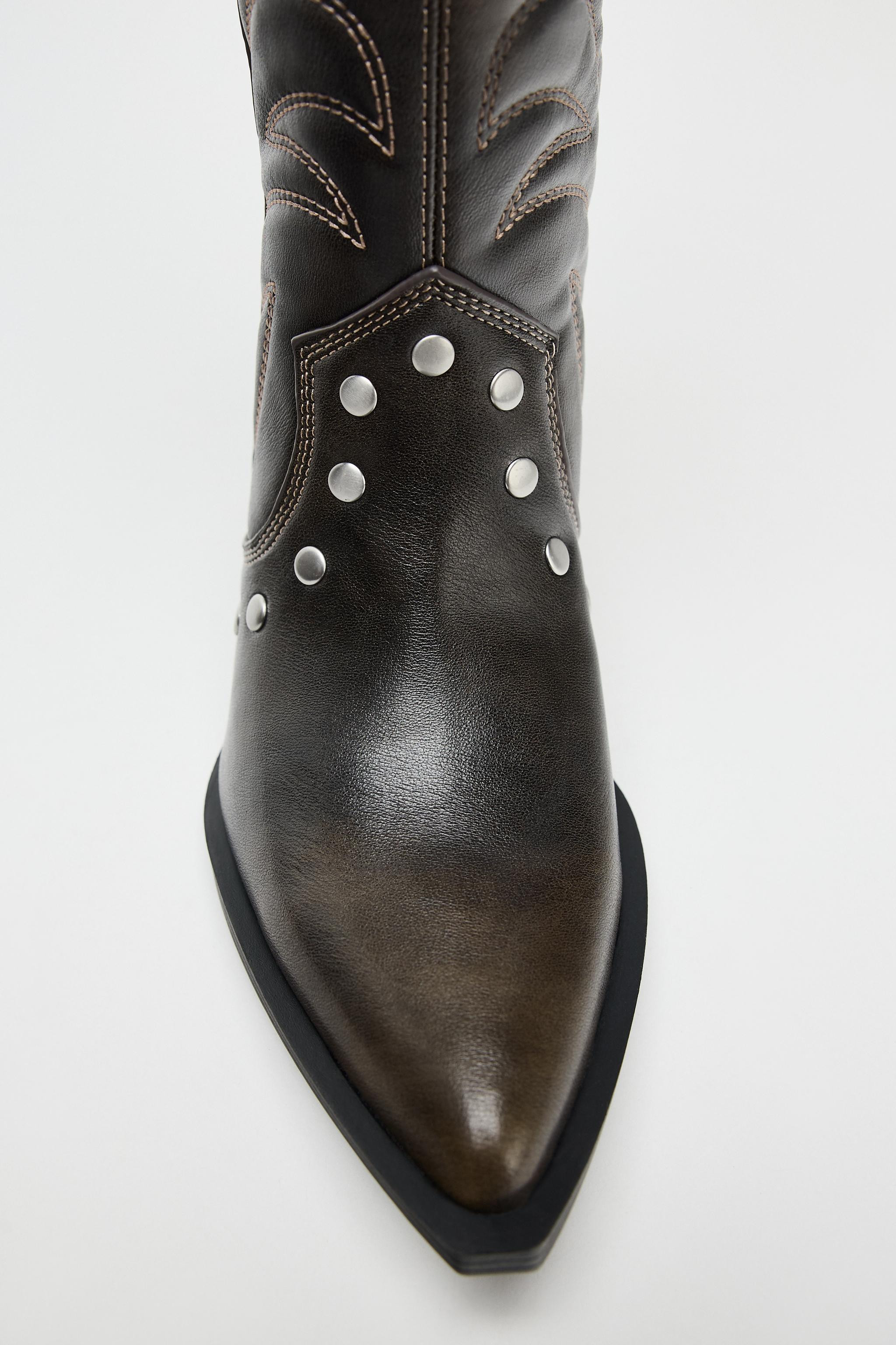 COWBOY STUDDED BOOTS | Zara US