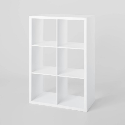 13'' 6 Cube Organizer White - Brightroom™: Decorative Bookshelf, Cubby Storage, MDF & Particle Board, 13" System Compatible | Target