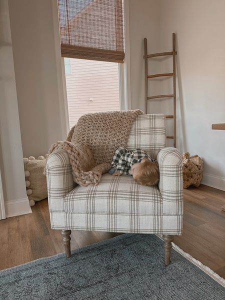 Cottagecore home 
Neutral chair 
Cottage furniture 
Plaid chair 

#LTKhome