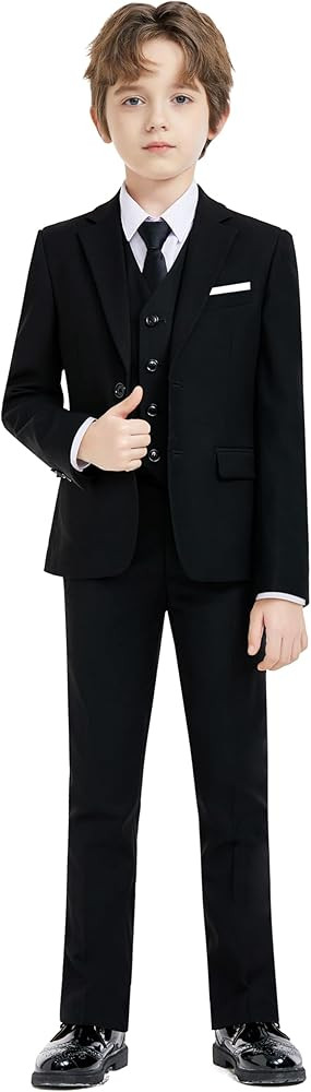 Boys Slim Fit Suits for Boys Suit Set Boy Dresswear Ring Bearer Outfit Kids Suits Boy Wedding Dre... | Amazon (US)