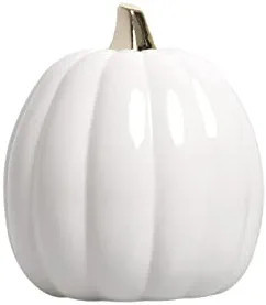 Pearhead White Ceramic Pumpkin, Home Fall Décor, Trendy Halloween Decorations, White | Amazon (US)