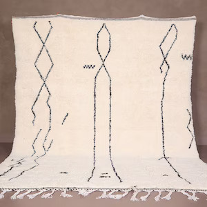 Moroccan rug Hand knotted - Beni ourain rug - all wool berber rug - Custom rug - handmade rug - G... | Etsy (CAD)