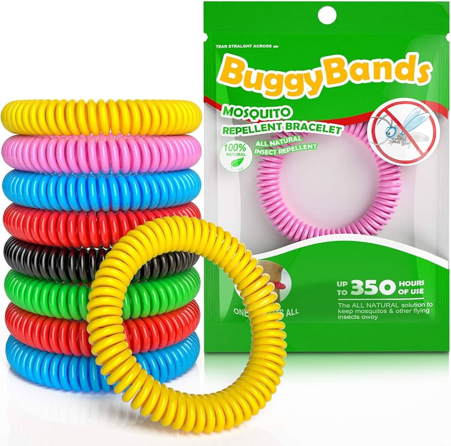 Mosquito Bracelets, 48 Pack Individually Wrapped, DEET Free, Natural and Waterproof Band | Amazon (US)