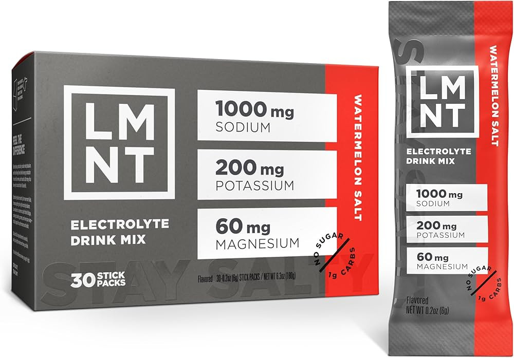 LMNT Zero Sugar Electrolytes - Watermelon Salt | Drink Mix | 30-Count | Amazon (US)