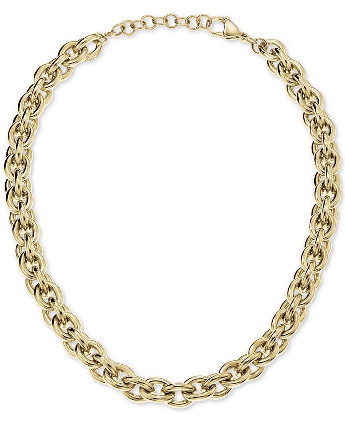Statement 18 1/2" Chain Necklace in Gold-Tone PVD Stainless Steel | Macys (US)