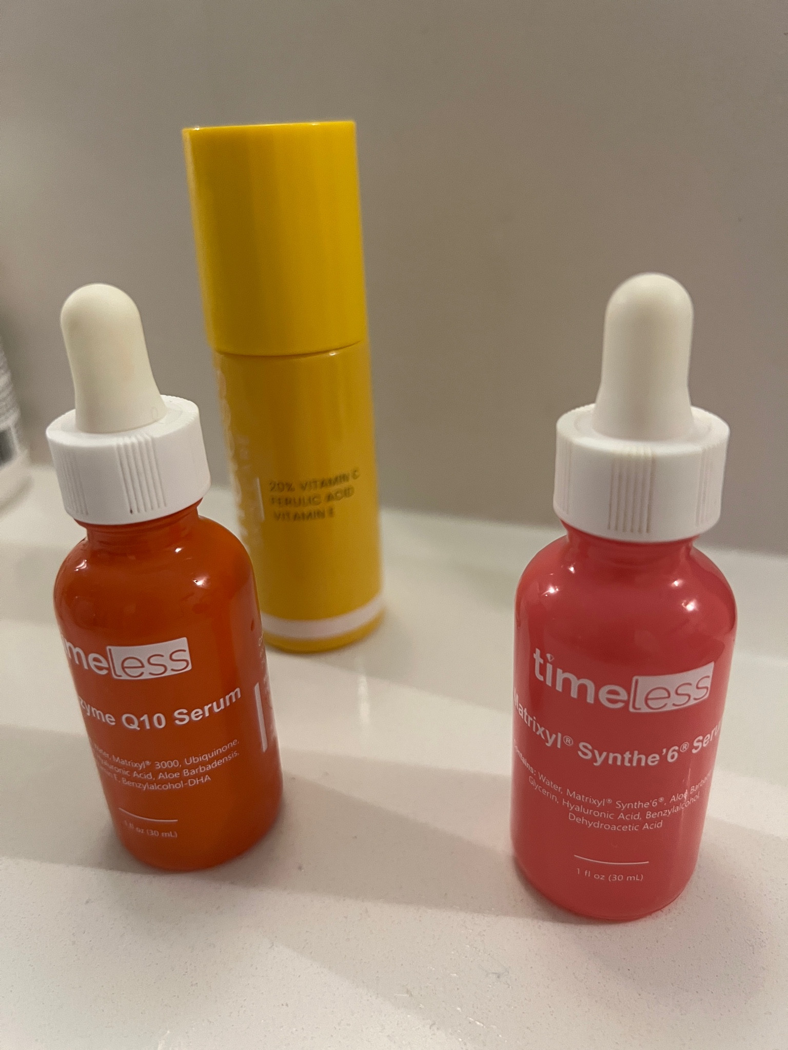 DREAM TEAM!! 

I’m 37 and these have improved my skin. I use vitamin c + matrixyl in the evenings before moisturizing.

c0q10 in the morning before moisturizing and using my holy grail sunscreen (buff). 

#LTKover40 #LTKfindsunder100 #LTKbeauty