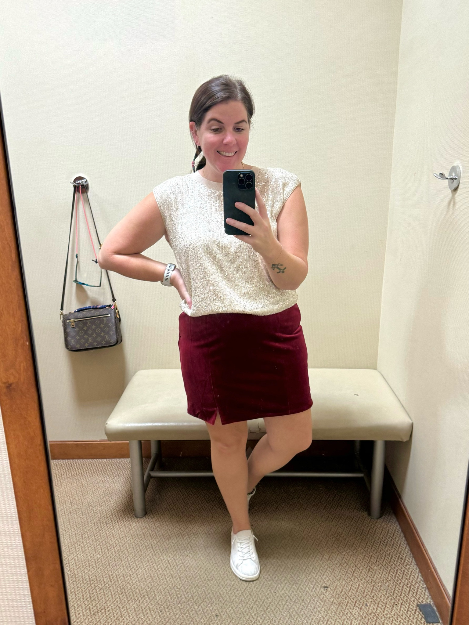 This look would be super cute for a girls night or date night during the holidays! The skirt is a velvet mini skirt and by adding the sequin tee, it’s the perfect look for the holidays! These pieces would also be cute styled with other pieces from your wardrobe! 

#LTKHoliday #LTKparties #LTKstyletip