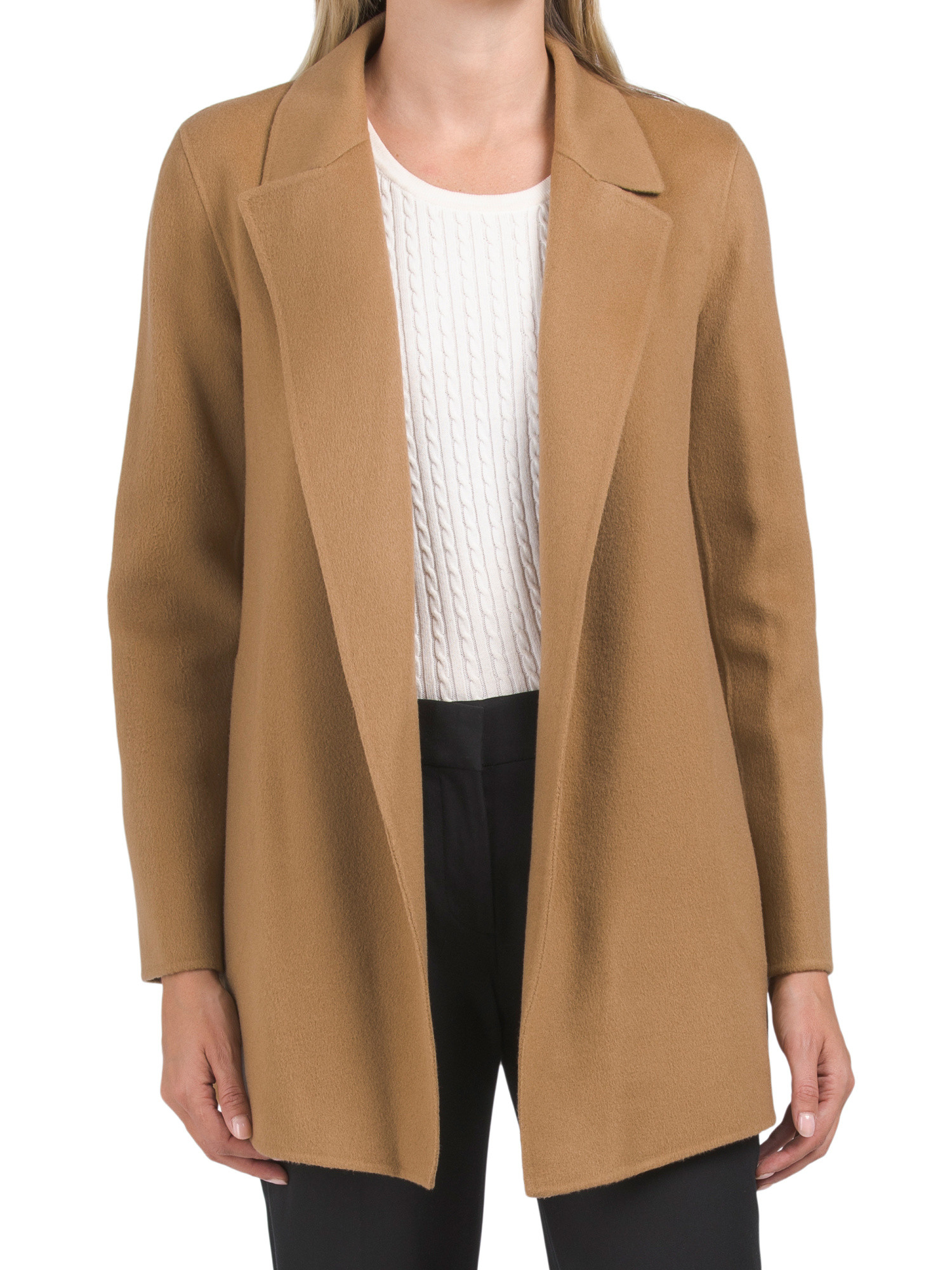Wool Sileena Double Face Open Coat | TJ Maxx