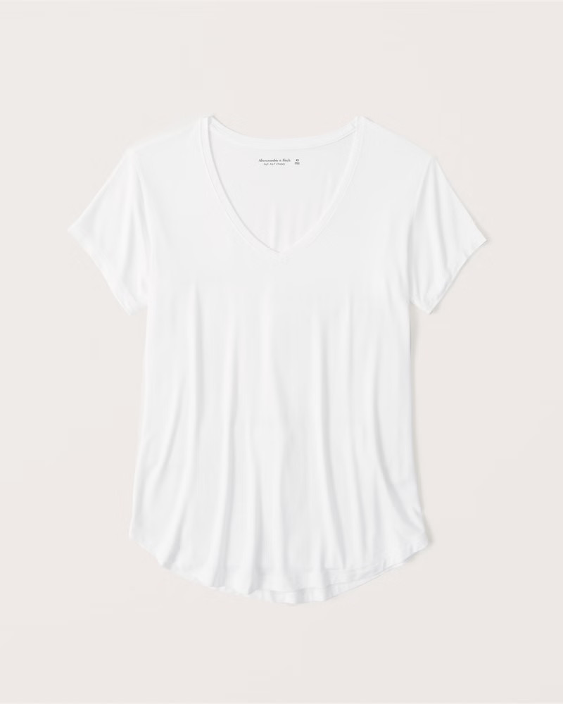 Drapey V-Neck Legging Tee | Abercrombie & Fitch (US)