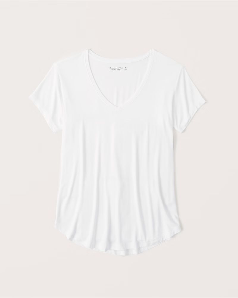 Drapey V-Neck Legging Tee | Abercrombie & Fitch (US)