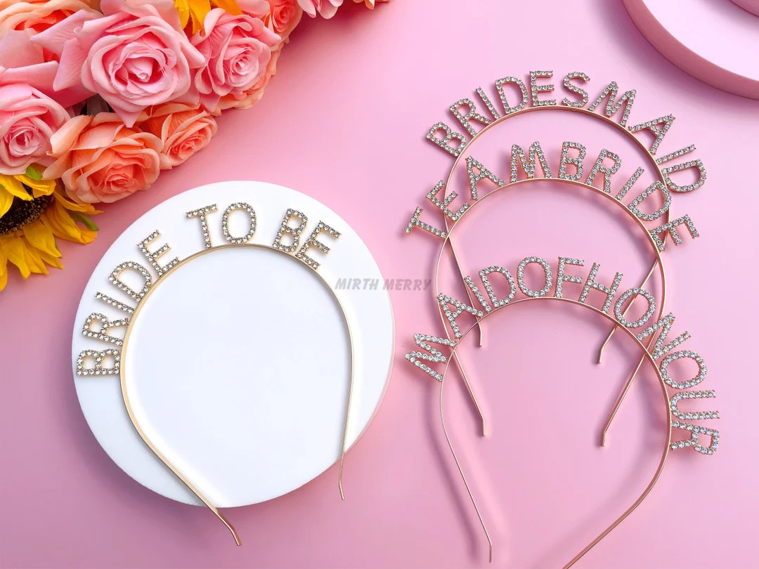 Bride Headband, Bridal Tiara, Gold Bride to Be Head Band, Hen Party, Bride to Be Headband , Bride... | Etsy (US)